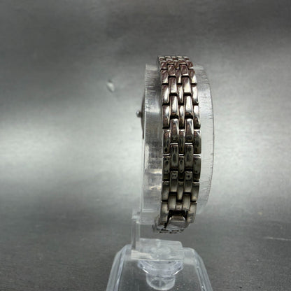 Citizen Watch Women 16mm Silver Dial Silver Tone Rectangle Crystal Bezel New Bat7