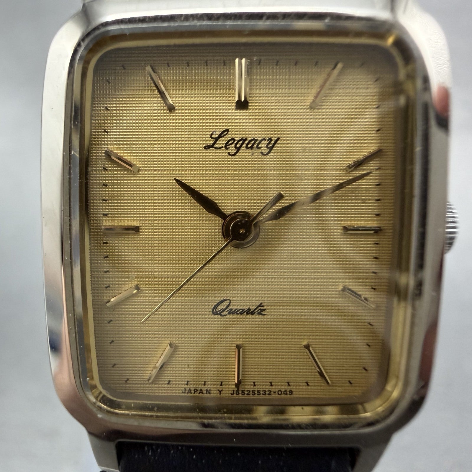 Orient Legacy Tank Watch Women 18mm Gold Dial Gold Tone Rectangle New Battery1