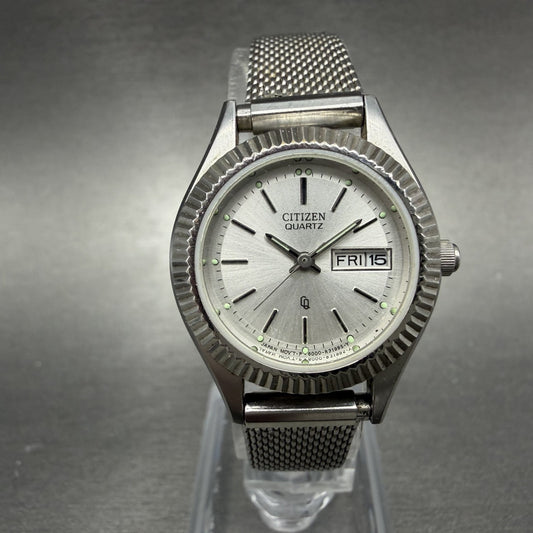 Citizen CQ Watch Women 26mm Silver Dial Silver Tone Daydate 6000-R07299 New Batt0