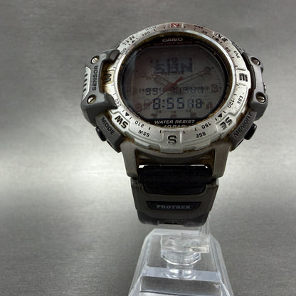 Casio Pro Trek PRT-500 Watch Men 48mm Analog Digital Gray Tone Round New Batt BL5