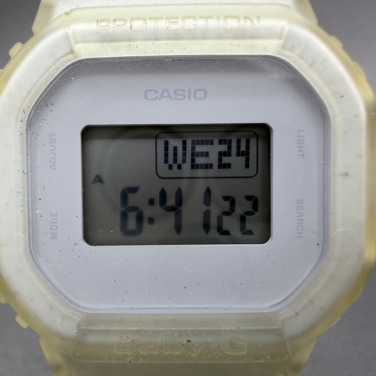 Casio Baby-G BGD-501 Watch Women 40mm Digital White Clear Alarm Chrono New Batt1