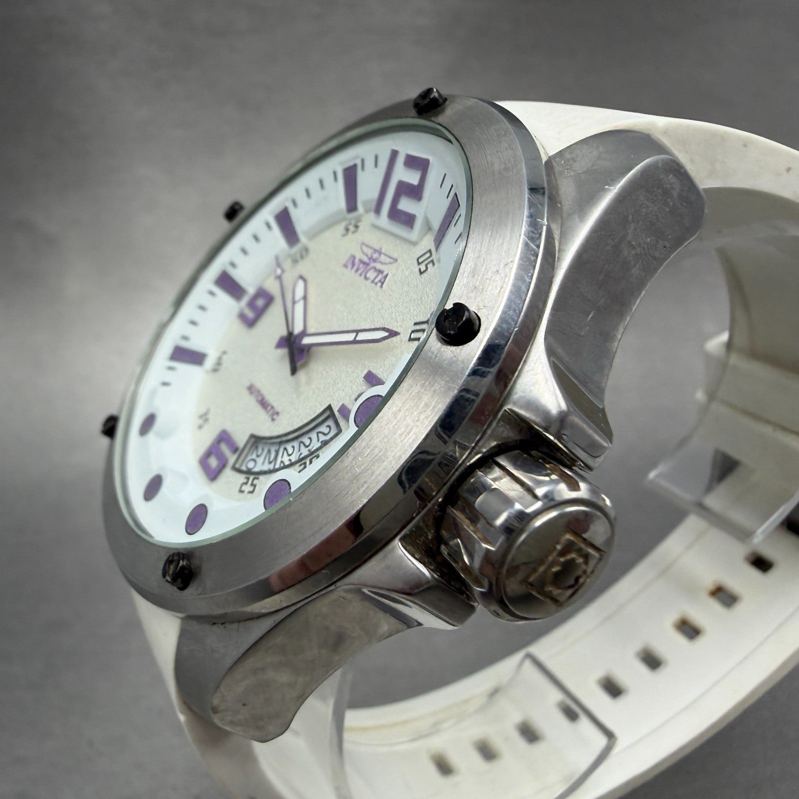 Invicta I-Force Automatic Watch Men 51mm White Dial Steel Date 23511 Round Runs2