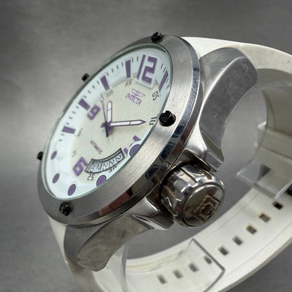 Invicta I-Force Automatic Watch Men 51mm White Dial Steel Date 23511 Round Runs2