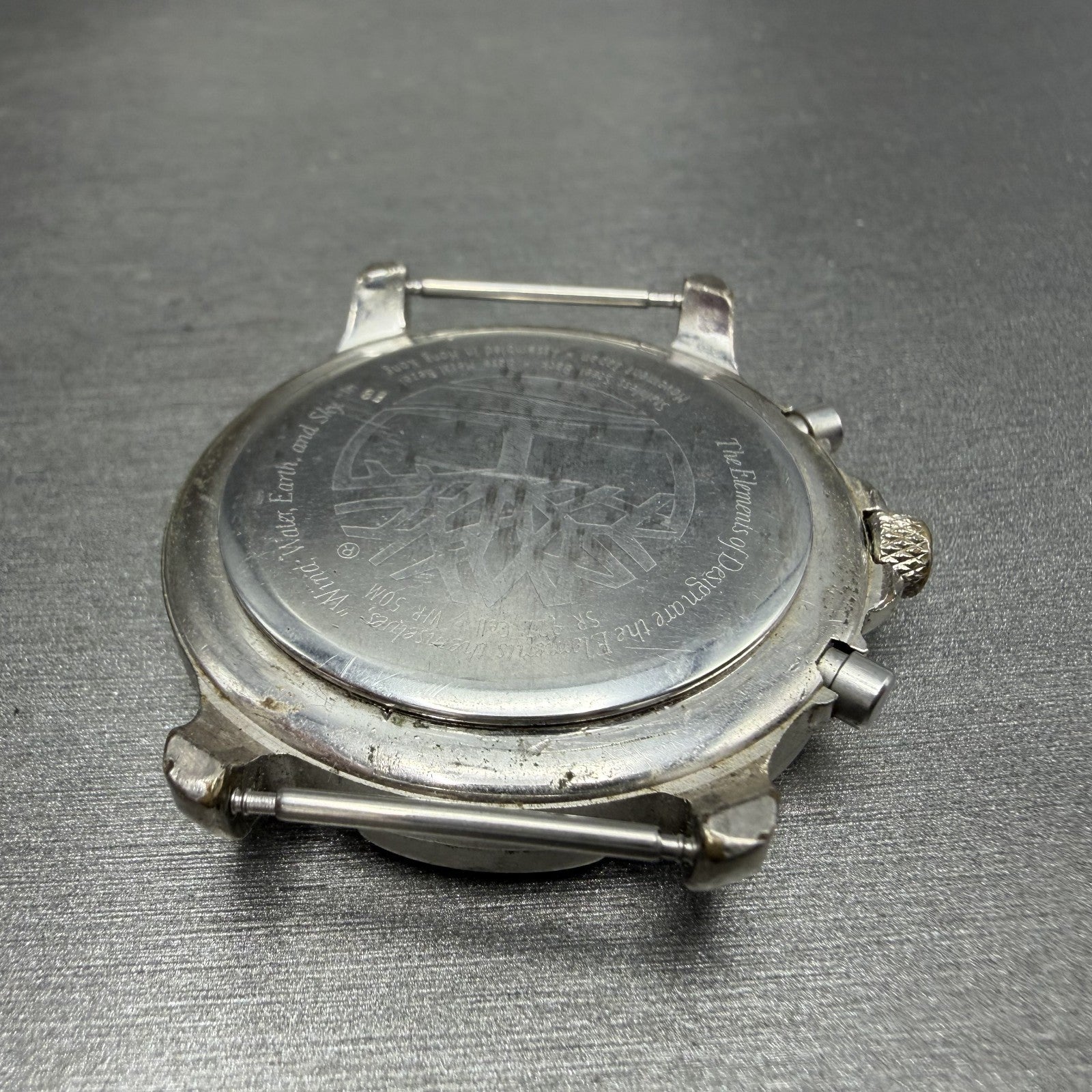 Timberland Chronograph Watch Men 41mm Gray Dial Silver Tone Round New Battery9