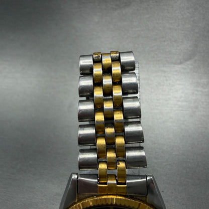 Seiko President Watch Men 36mm Black Dial Two Tone Daydate 7N43-8A49 New Battery4