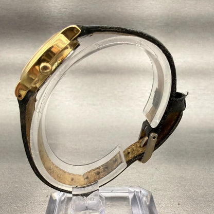 Seiko Moon Phase Watch Men 26mm Gold Dial Gold Tone Round 2A24-0090 New Battery6
