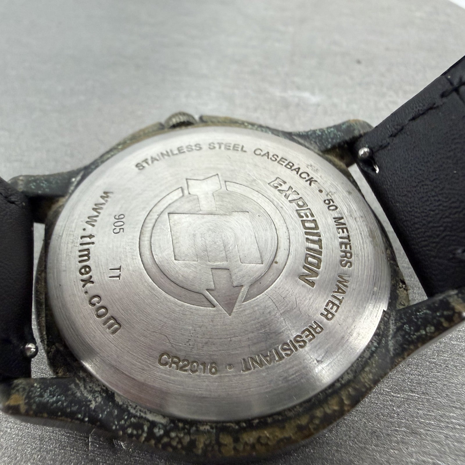 Timex Expedition Watch Men 40mm Cream Dial Black Tone Date Round New Battery9