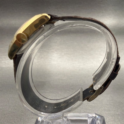 Seiko Hi-Beat Watch Women 22mm Silver Dial Gold Tone Date Rectangle 2202-70296