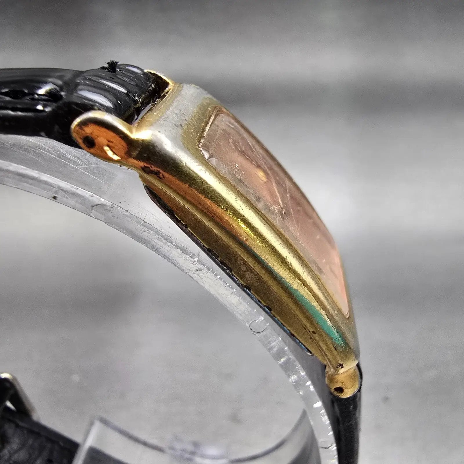 Seiko Watch Women 17mm Rose Gold Dial Gold Tone Rectangle 1N00-5C99 New Battery3