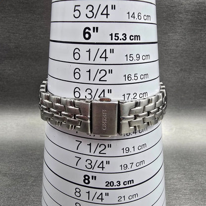 Seiko Watch Women 27mm MOP Dial Silver Tone Date Round 7N82-0FW0 New Battery9
