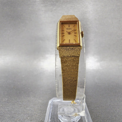 Seiko Tank Watch Women 12mm Champagne Dial Gold Tone 2E206479 New Battery VTG5