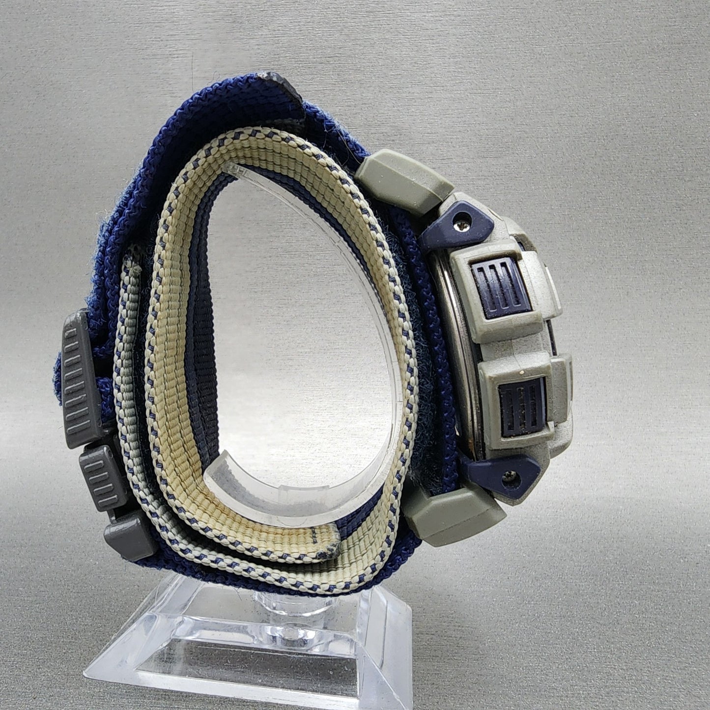 Casio GShock DW9550 Watch Men 48mm Digital Blue Gray Alarm Chrono New Battery8