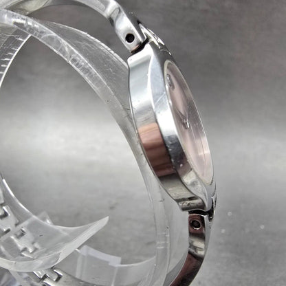 Movado Kara Watch Women 24m Pink Dial Steel Round 84-A1-1846 New Batt Diamond RQ3