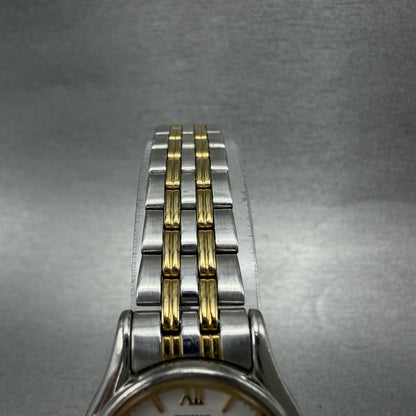 Seiko Watch Women 24mm White Dial Two Tone Round 1N010K10 New Battery VTG4