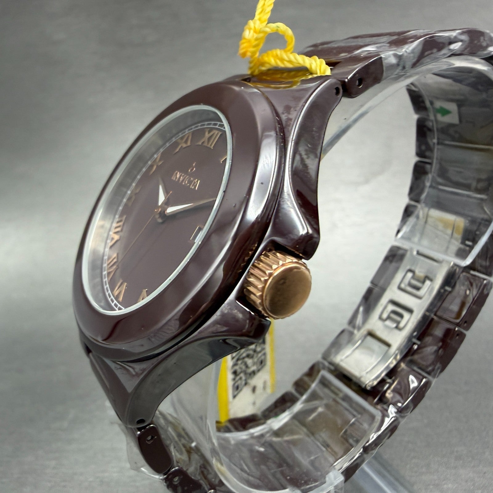 Invicta Watch Men 43mm Brown Dial Brown Ceramic Case Date Round  14580 New batt2