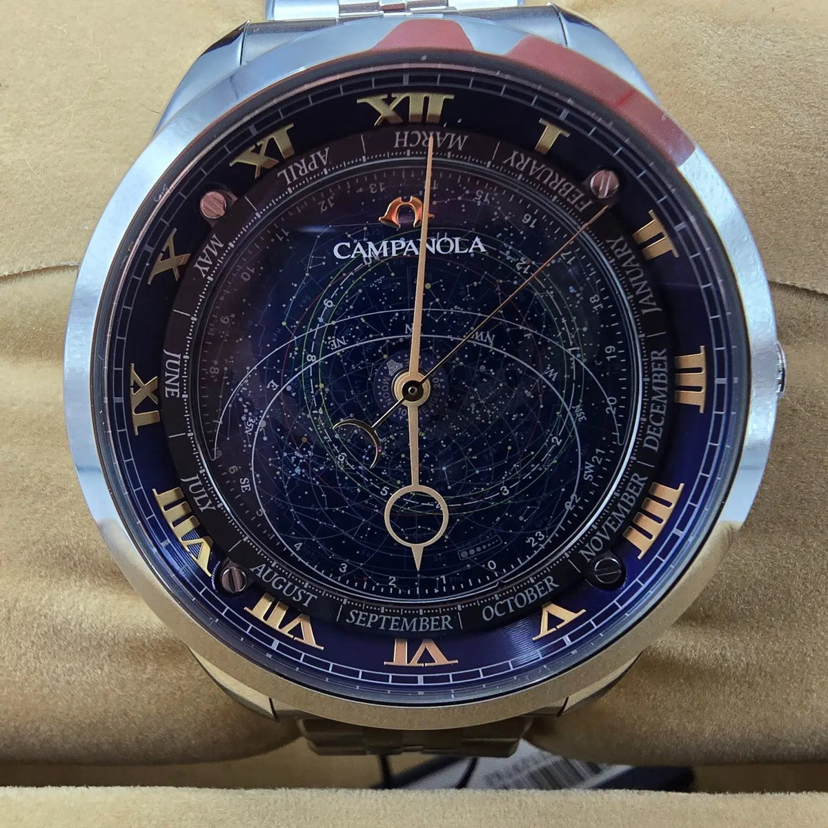 Citizen Campanola Cosmosign Watch Men 44mm Blue Dial Steel AO4010-51M1