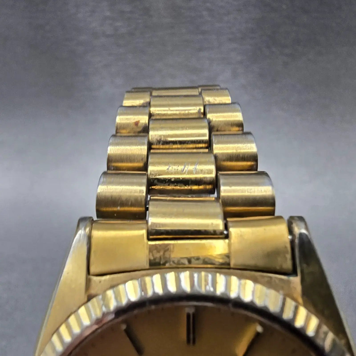 Seiko SQ President Watch Men 36mm Gold Dial Gold Daydate 5Y23-8A60 Round PARTS T5