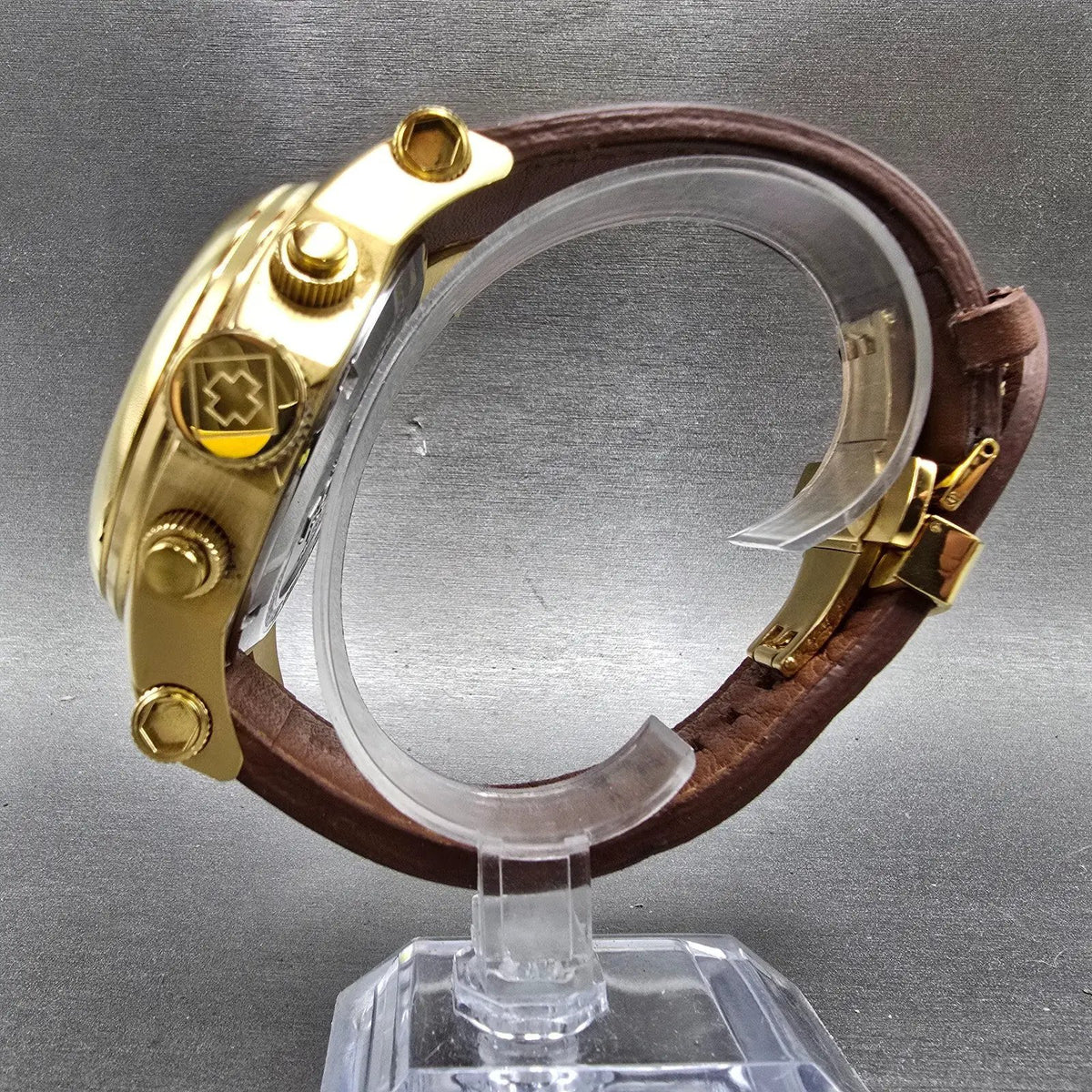 Invicta I Force Chronograph Watch Men 51mm Blue Dial Gold Tone 5418 New Battery7