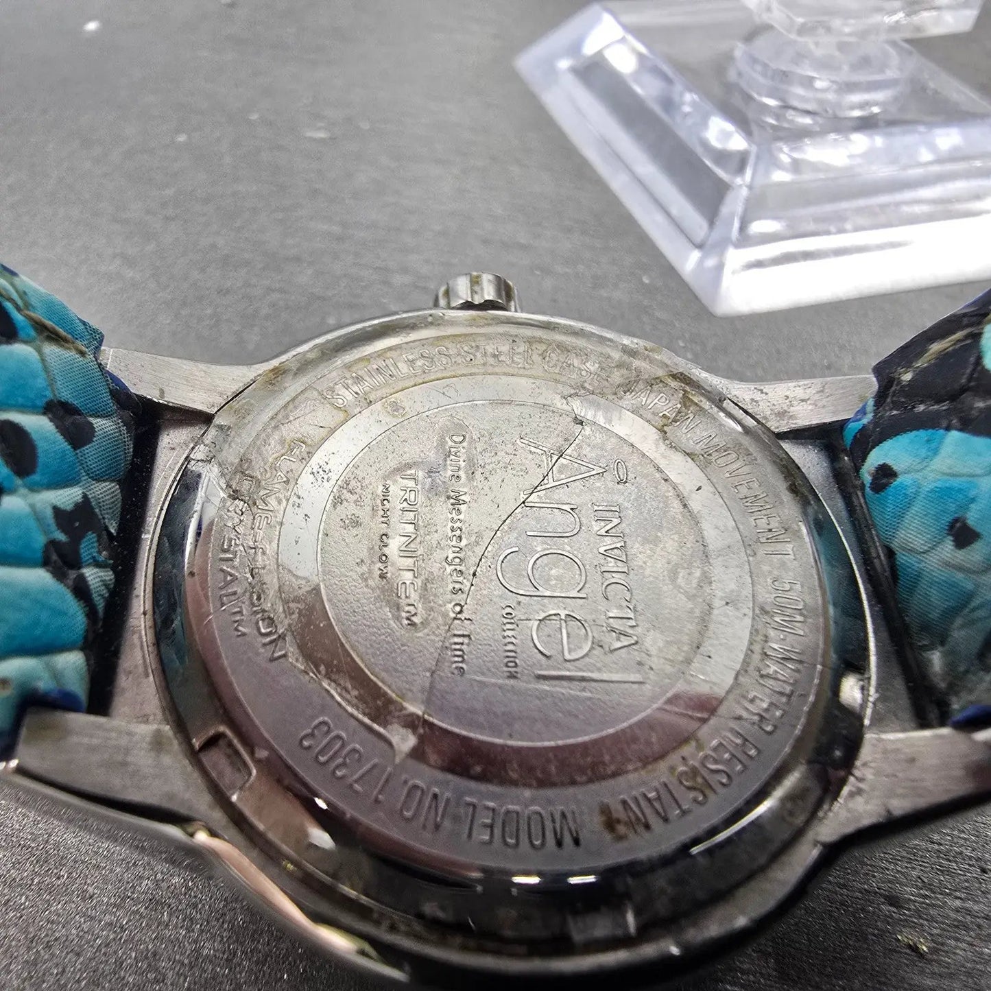 Invicta Angel Watch Women 36mm MOP Dial Silver Tone Date 17303 New Battery9