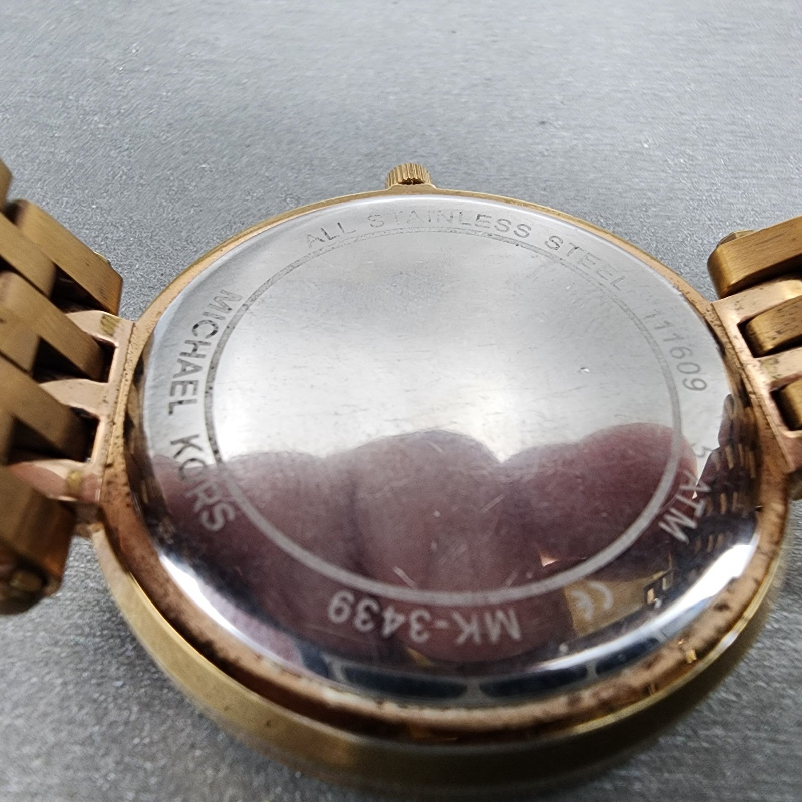 Michael Kors Darci Watch Women 39mm Crystal Dial Rose Gold Tone Round New Batt9