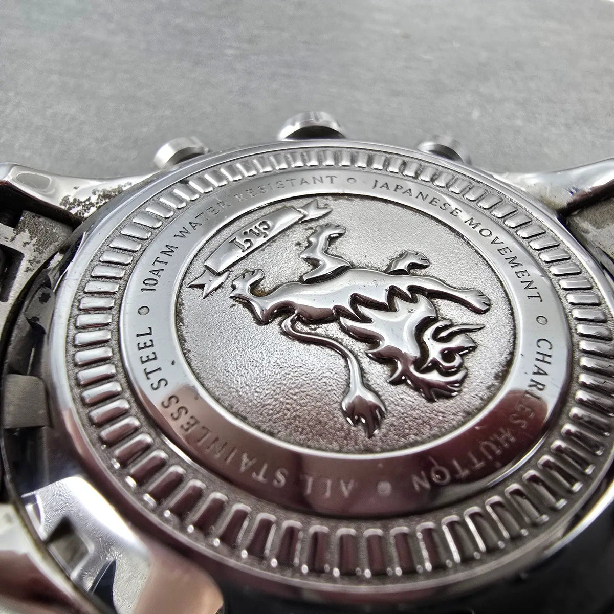 Charles Hutton Aristocrat Chronograph Watch Men 44mm Gray Dial Steel Date NewBat9