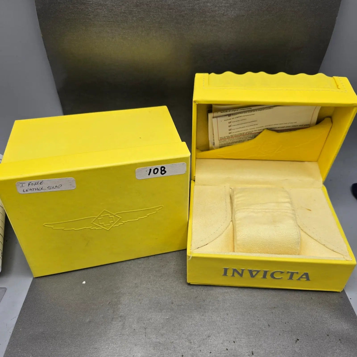 Invicta I Force Chronograph Watch Men 51mm Blue Dial Gold Tone 5418 New Battery12