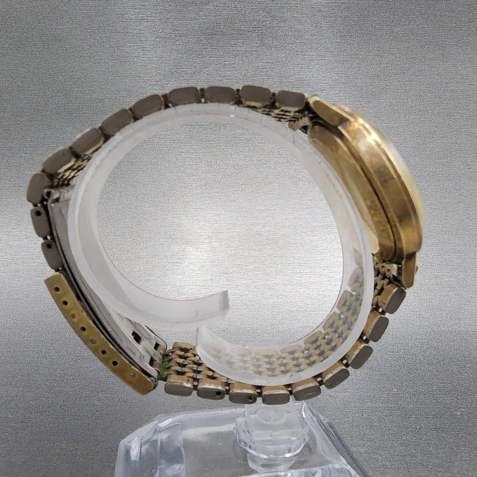 Omega Seamaster De Ville Watch Men 35mm Gold Dial Gold Filled 196.0075 PARTS9
