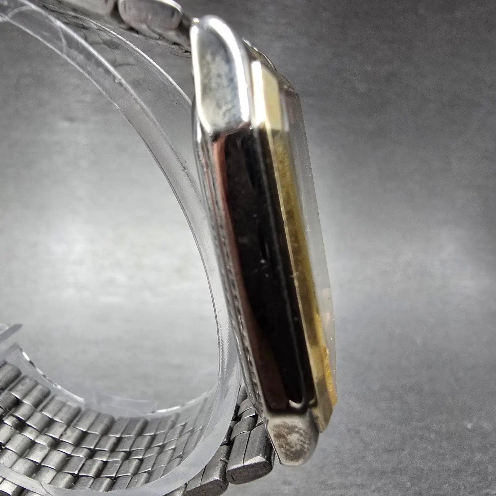 Citizen Watch Men 27mm Silver Dial Two Tone Daydate Rectangle 6000-S36548 PARTSL4
