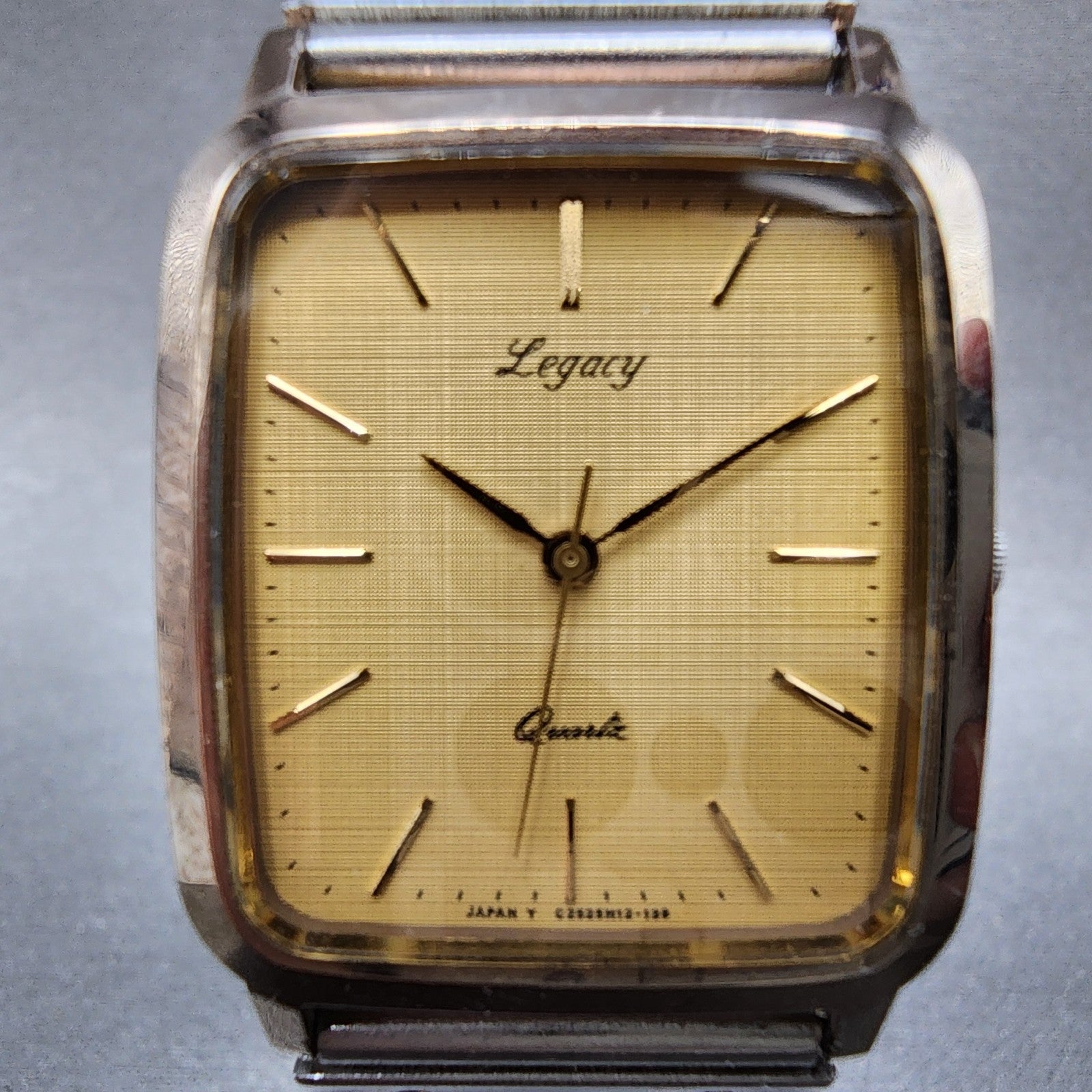 Orient Legacy Tank Watch Men 27mm Gold DIal Gold Tone Rectangle C255H120 NewBat1