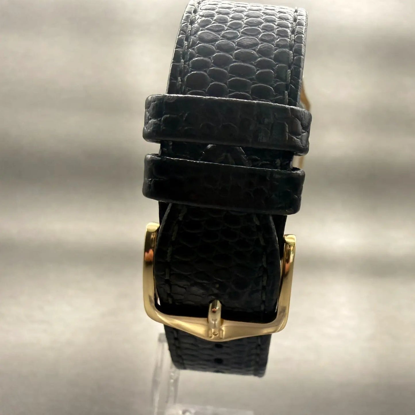 Seiko Watch Men 26mm White Dial Gold Tone Rectangle 6530-5500 New Battery VTG7