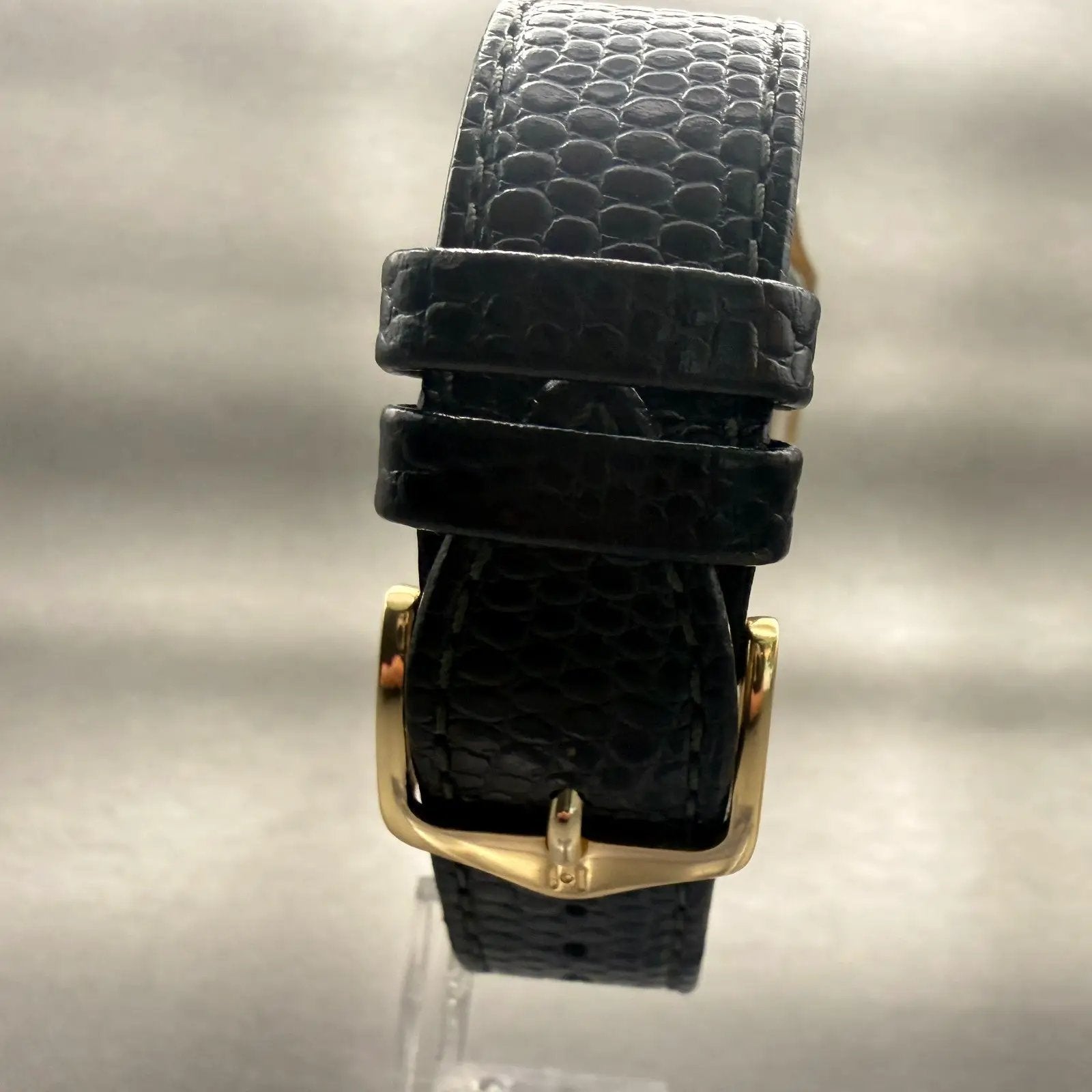 Seiko Watch Men 26mm White Dial Gold Tone Rectangle 6530-5500 New Battery VTG7