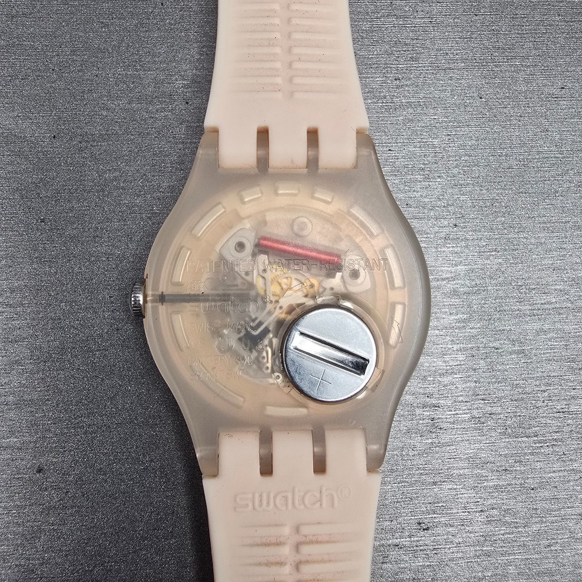 Swatch Rose Rebel Watch Men 41mm Pink Dial Pink Tone Daydate SUOT700 New Batt CH8