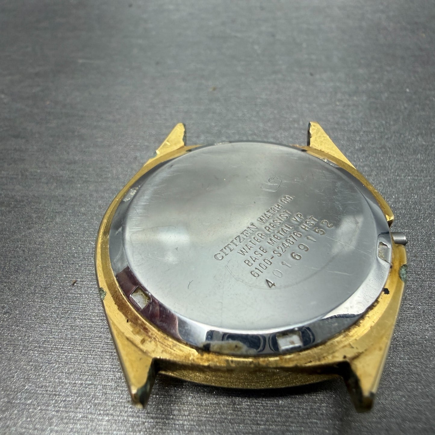 Citizen CQ Watch Men 36mm Gold Dial Gold Tone Daydate 6100-S24876 PARTS9