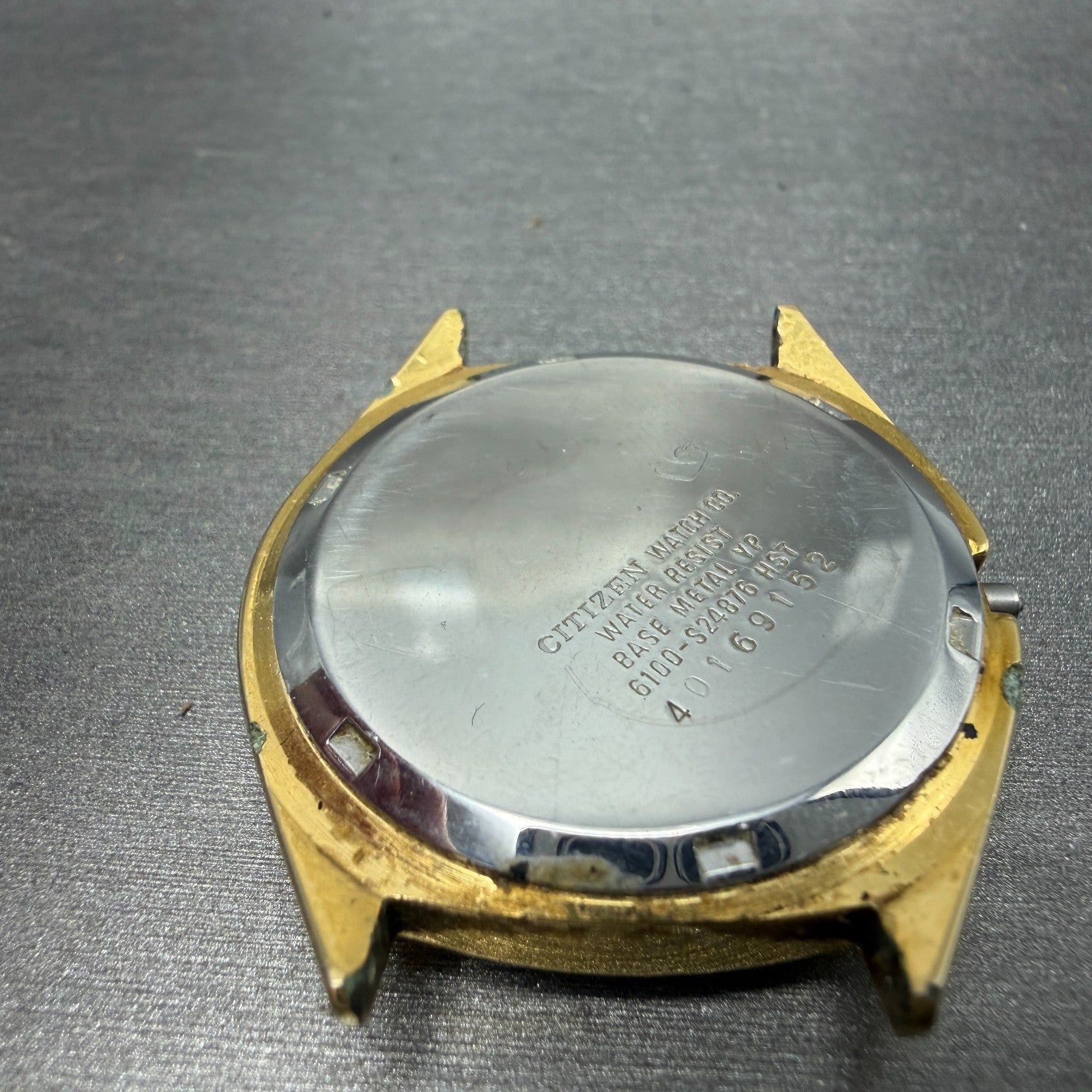 Citizen CQ Watch Men 36mm Gold Dial Gold Tone Daydate 6100-S24876 PARTS9