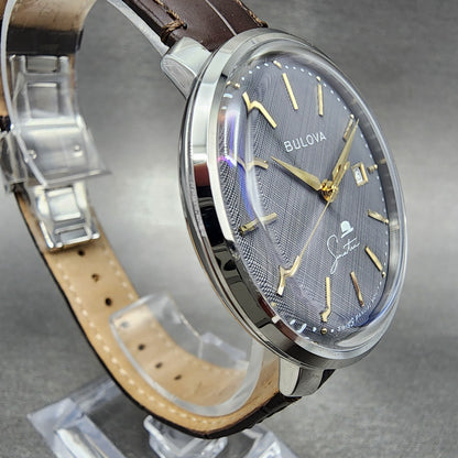 Bulova Frank Sinatra Watch Men 40mm Gray Dial Silver Tone Date Manual Wind3