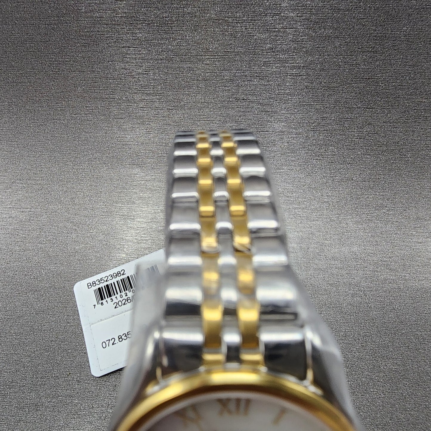 Balmain Beleganza Watch Women 32mm MOP Dial Two Tone Date Round Bracelet Works5