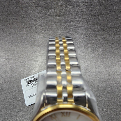 Balmain Beleganza Watch Women 32mm MOP Dial Two Tone Date Round Bracelet Works5