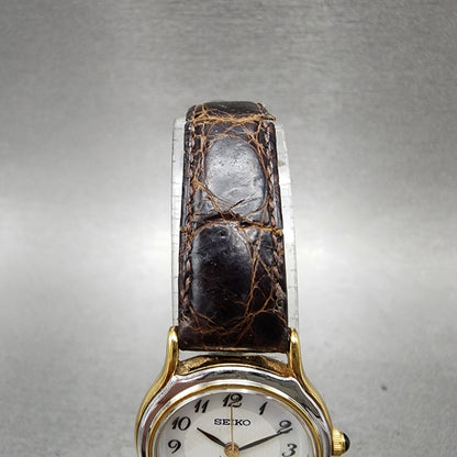 Seiko Exceline Watch Women 23mm MOP Dial Two Tone Round 2j310a50 New Battery4