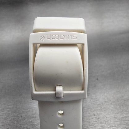 Swatch BASIC WHITE Chronograph Watch Men White Dial White Date SUSW400 New Batt7