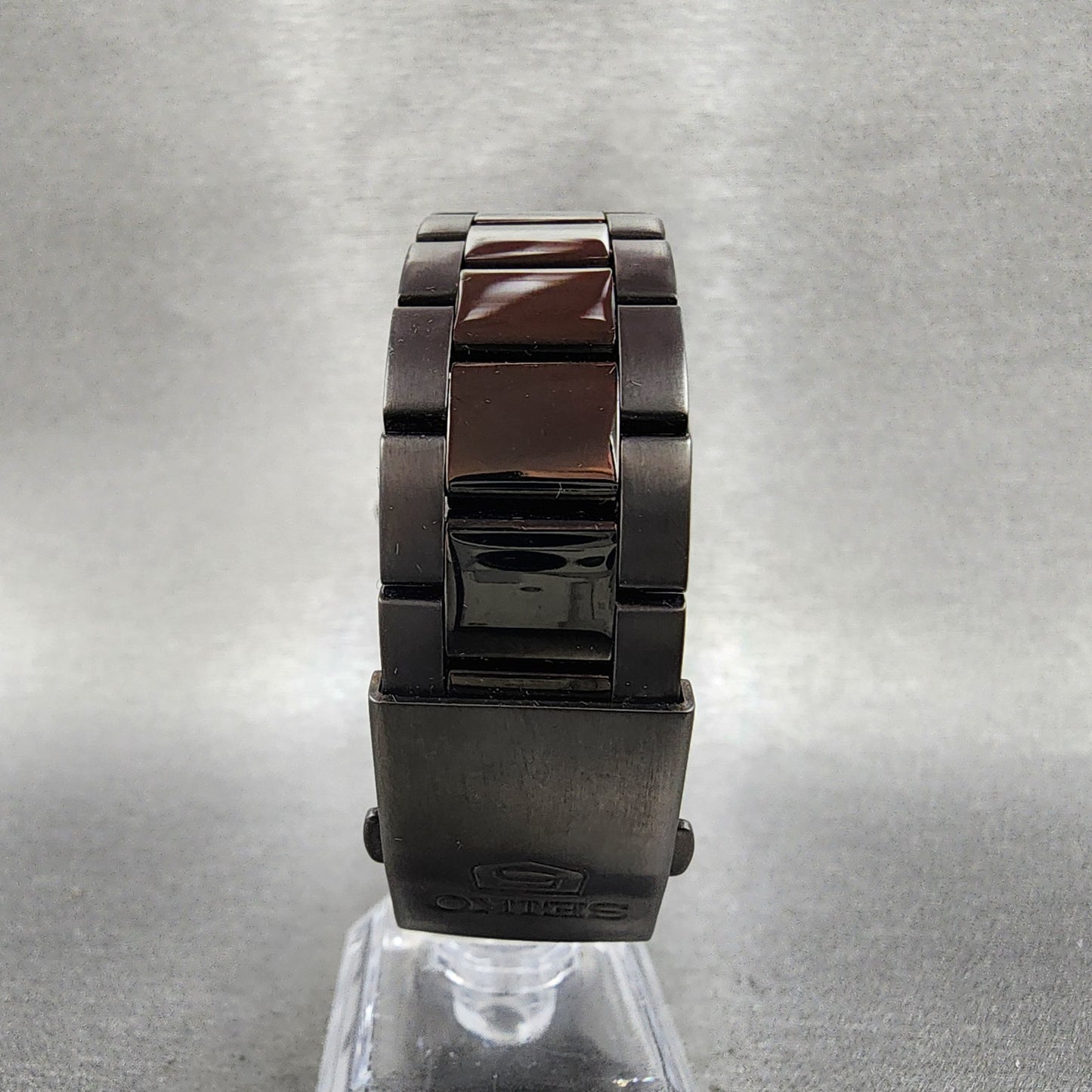 Seiko 5 Automatic 36mm Watch Men Black Dial Black Tone Daydate 7s2602t0 Runs9
