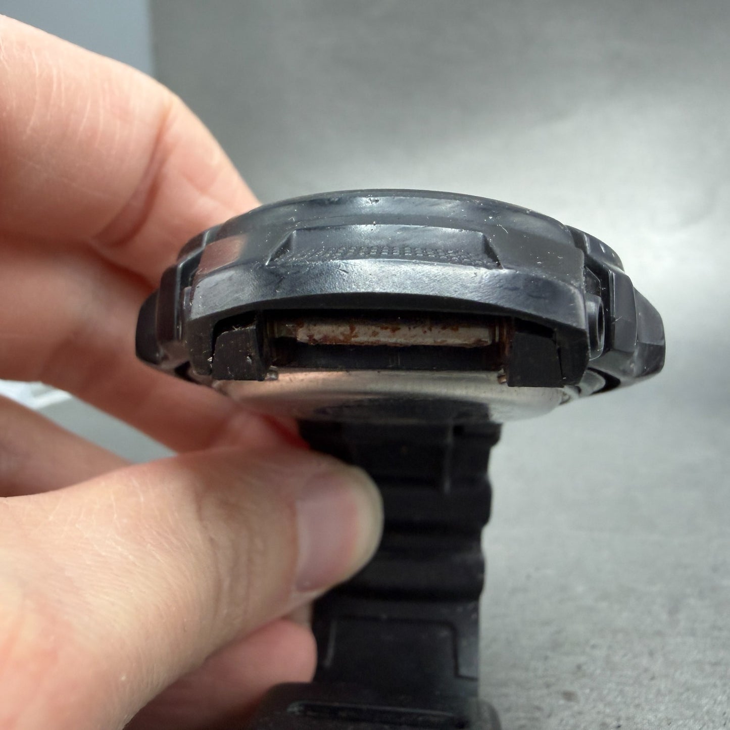 Casio G-Shock AWG-M100 Watch Men 49mm Gray Dial Black Tone Solar Works READ!!!5