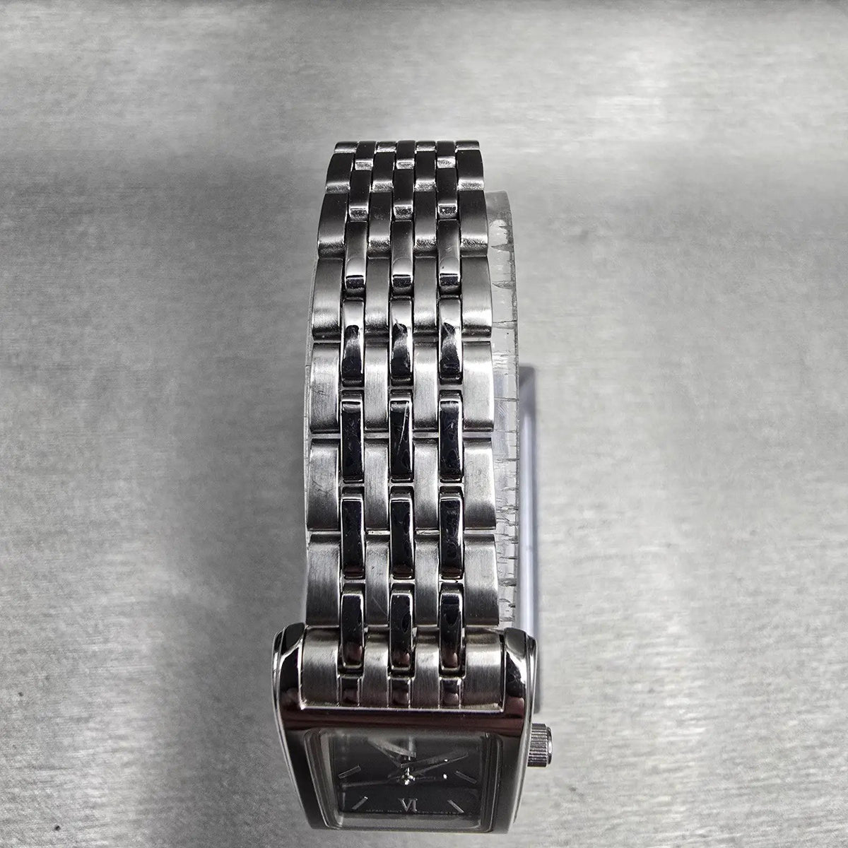 Citizen Tank Watch Women 18mm Black Dial Silver Rectangle 5930-S038588 New Batt54