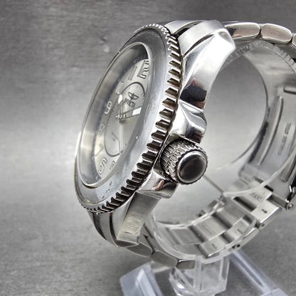 Invicta Dive Watch Men 45mm Silver Dial Silver Tone Date Round 6006 New Battery3
