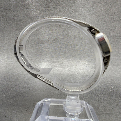 Seiko Watch Women 16mm Silver Dial Silver Tone Rectangle 115189 Manual Runs8