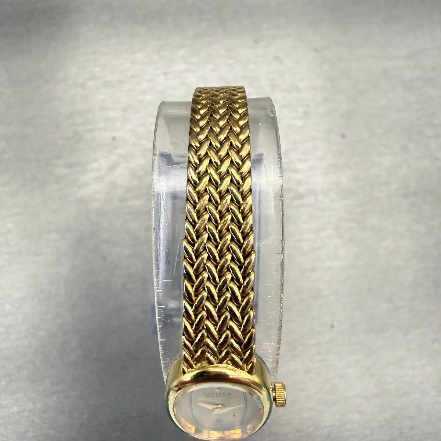 Citizen CQ Watch Women 13mm Champagne Dial Gold Tone Oval 2200-4-950461 New Batt4