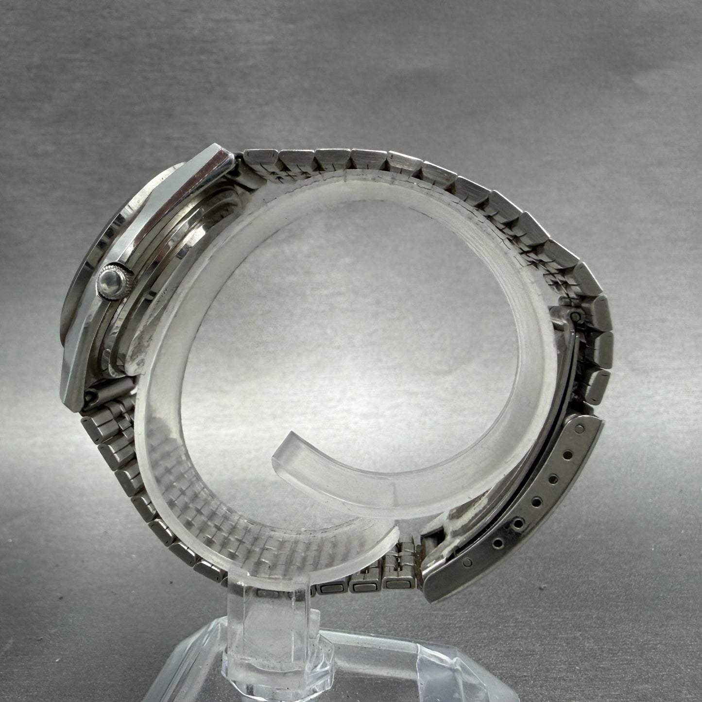Citizen Crystron Watch Men 35mm Silver Dial Steel Daydate 4-730810 New Battery6