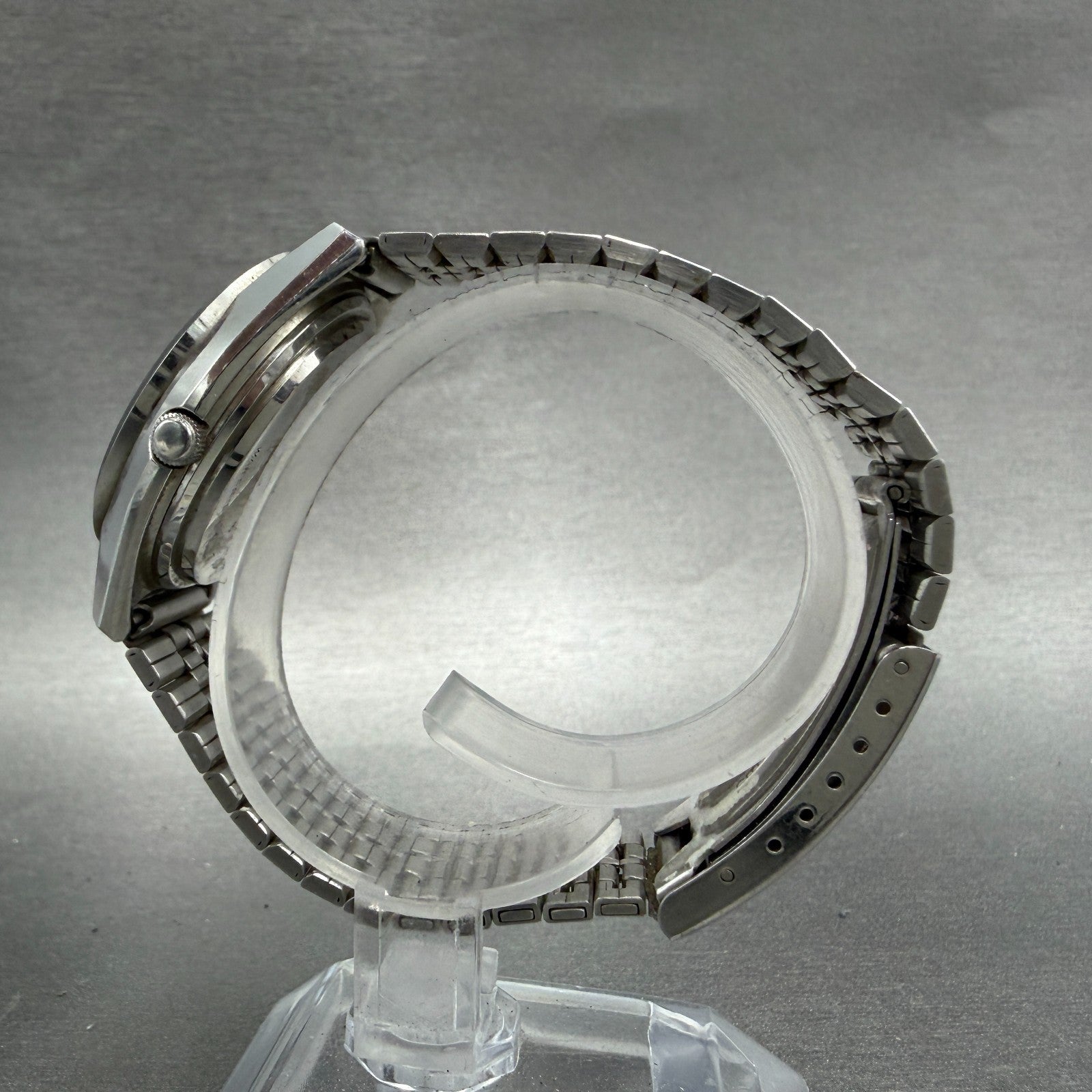 Citizen Crystron Watch Men 35mm Silver Dial Steel Daydate 4-730810 New Battery6