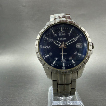 Fossil Dive Watch Men 40mm Blue Dial Steel Date Round AM-4276 New Battery5
