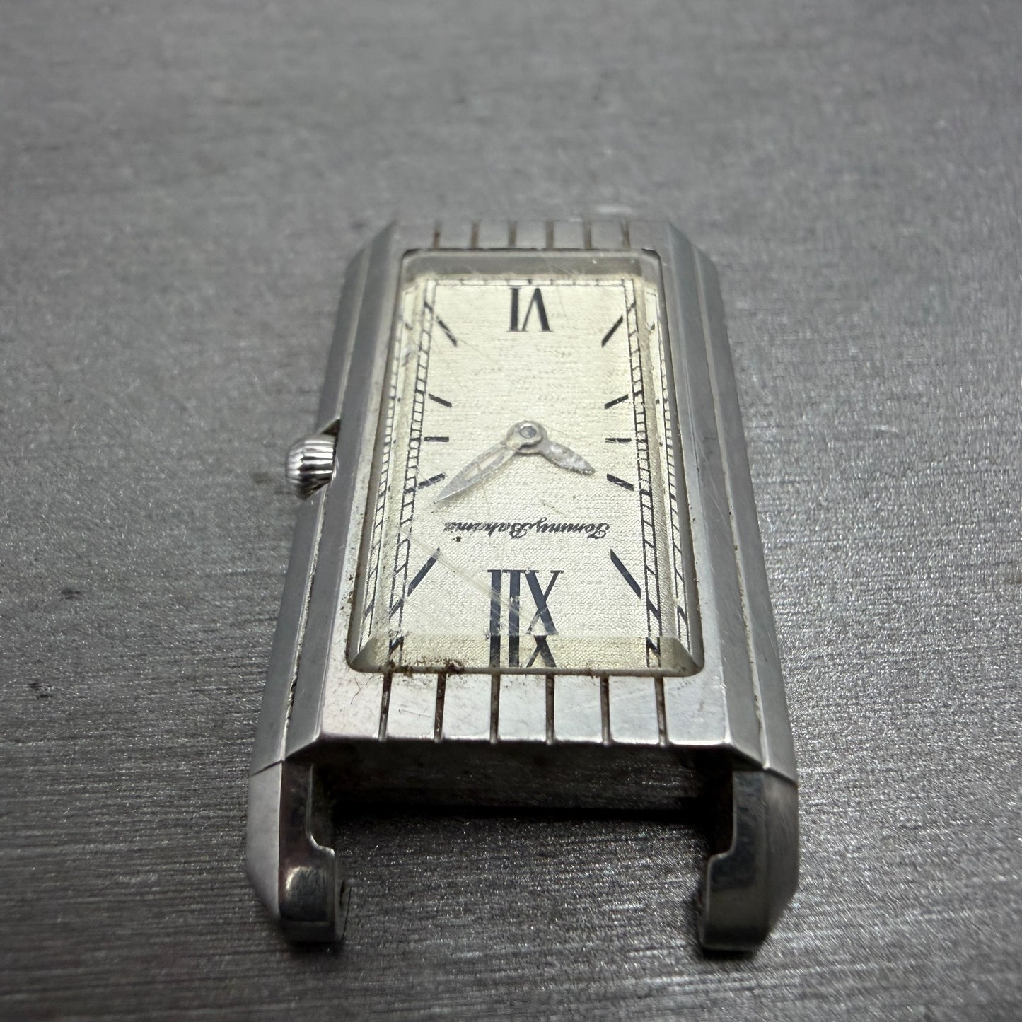Tommy Bahama Tank Watch Women 22mm Cream Dial Silver Tone Rectangle TB2065 PARTS5
