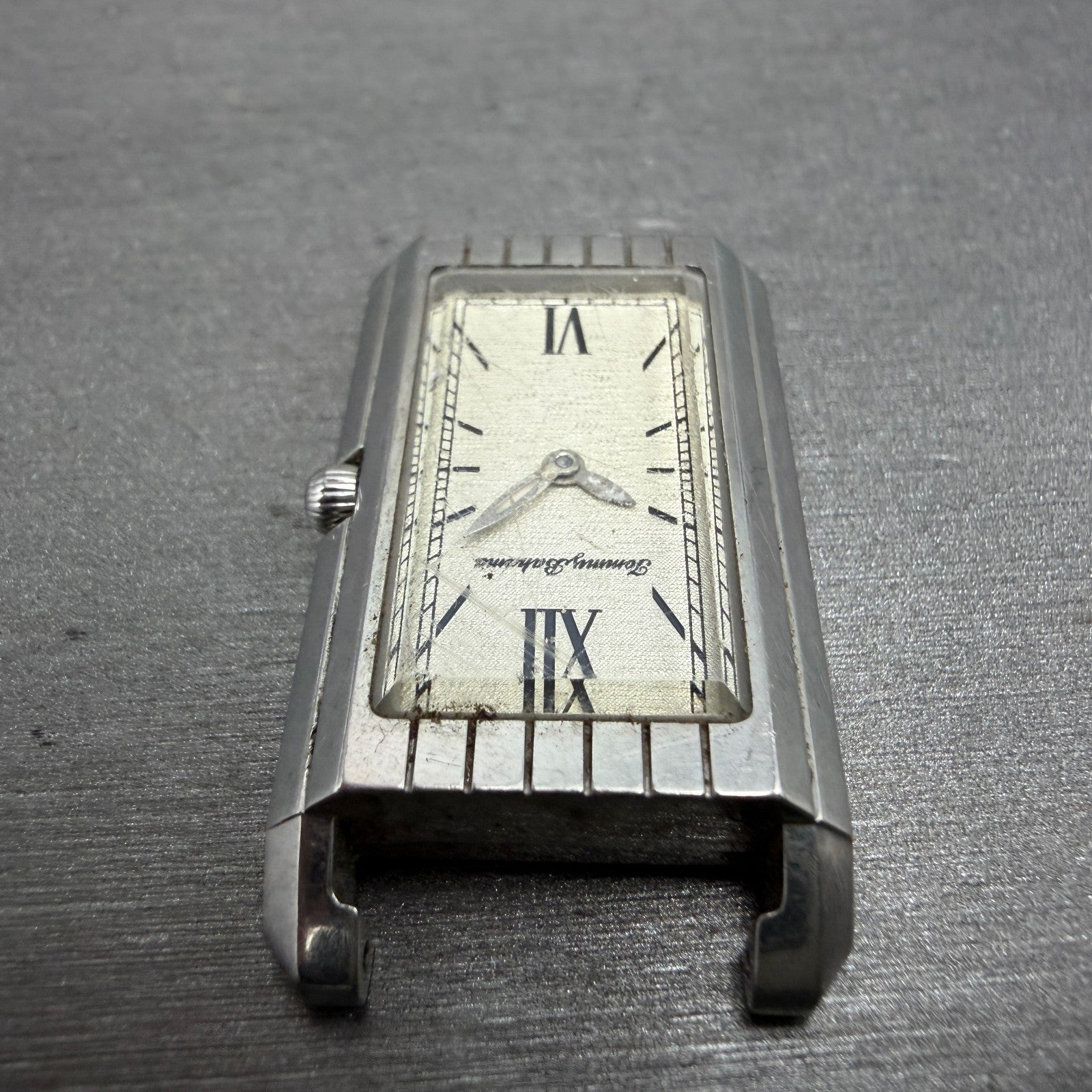 Tommy Bahama Tank Watch Women 22mm Cream Dial Silver Tone Rectangle TB2065 PARTS5